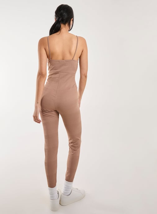 Ribbed Bodycon Unitard All in One