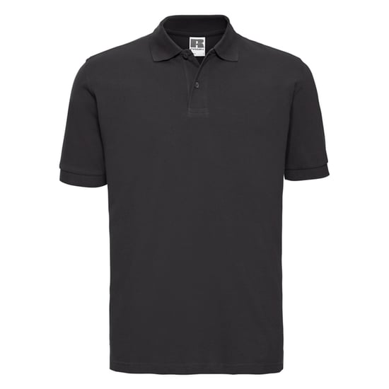 Russell Heren Klassiek Katoenen Polo Shirt (Zwart) - Image 1