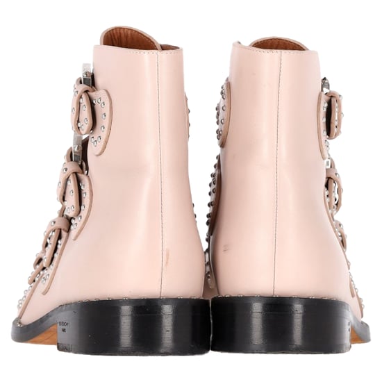 Givenchy Buckle Detail Studded Ankle Boots in Light Pink Leather - Image 5
