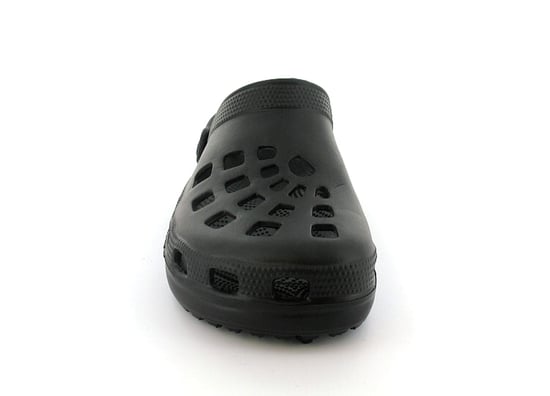 Nieuwe heren/heren zwart slip op mule clog stijl sandalen met rugband. - Image 2