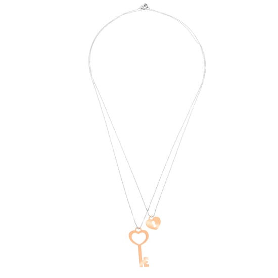 Orphelia 'Izabella' Dames 925 Sterling Zilveren Halsketting - Zilver/Roze ZK-7185 - Image 3