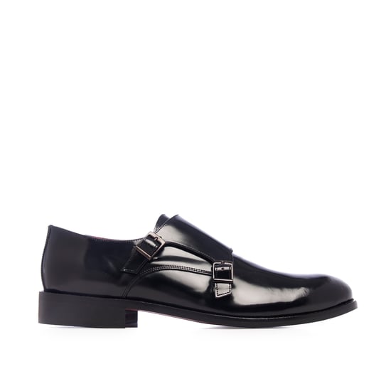 Men's Monk Leather Shoe in Black