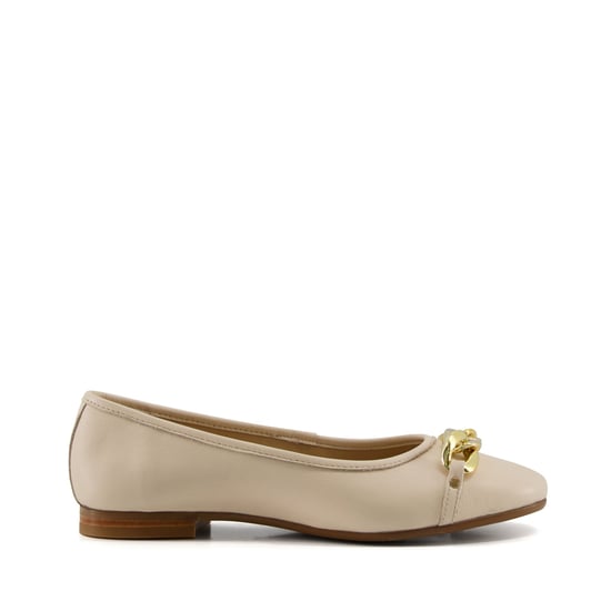 Dune Ladies Hassel - Chain Trim Leather Ballet Flats - Image 2
