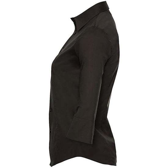 Russell Collectie Dames/Dames 3/4 Mouw Easy Care Gevoelig overhemd (Zwart) - Image 3