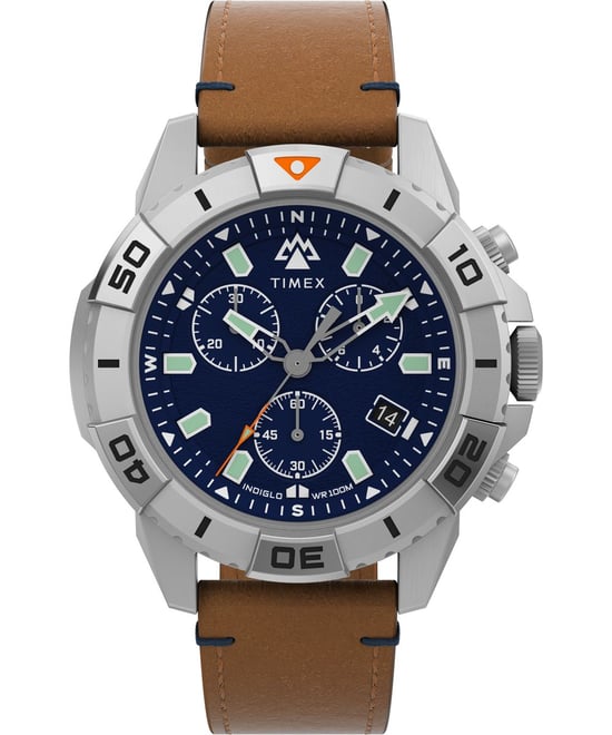 Timex Ridge Chrono Heren Bruine Horloge TW2W16300 - Image 1