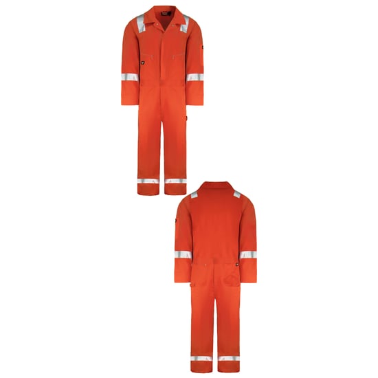 Dickies Hi-Vis lichtgewicht oranje overall voor heren - Image 3