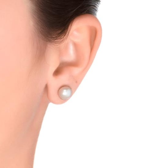 Luxenter essentiële oorbellen in 925 sterling zilver en witte parel met gerhodineerde afwerking - Image 2