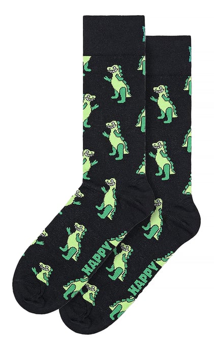 Nieuwigheid Dinosaurussokken | Happy Socks | Schattige Grappige Dino Sokken - Groen - Image 1