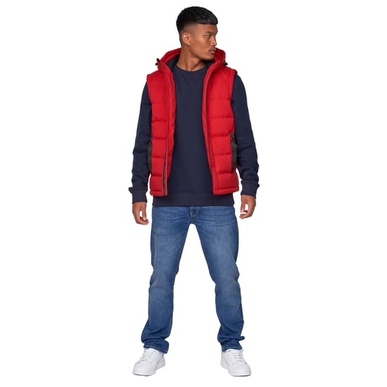 Crosshatch Heren Kampnew Gilet met reliëf (Rood) - Image 5
