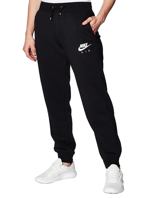 Nike Air heren slim fit fleece joggingbroek NSW zwart - Image 1