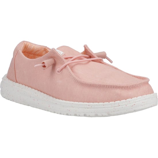 HEYDUDE Wendy Canvas 100% Katoenen Roze Instappers Voor Dames - Image 1