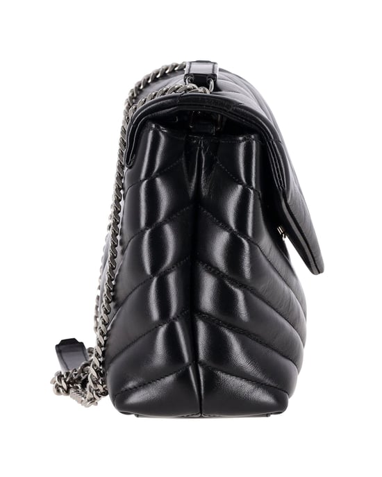 Saint Laurent Kleine Loulou Schoudertas in Zwart Leer - Image 2
