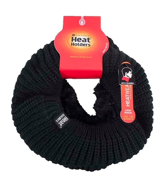 Dames Winter Fleece Gevoerde Thermische Nekwarmer - Zwart - Image 2