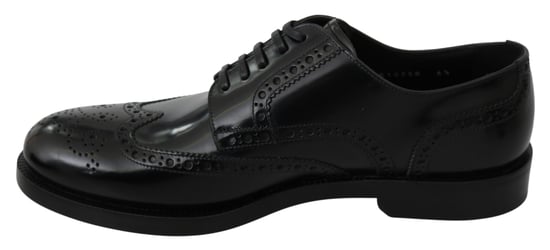 Dolce & Gabbana Zwarte Leren Derby Formele Brogueschoenen - Image 6