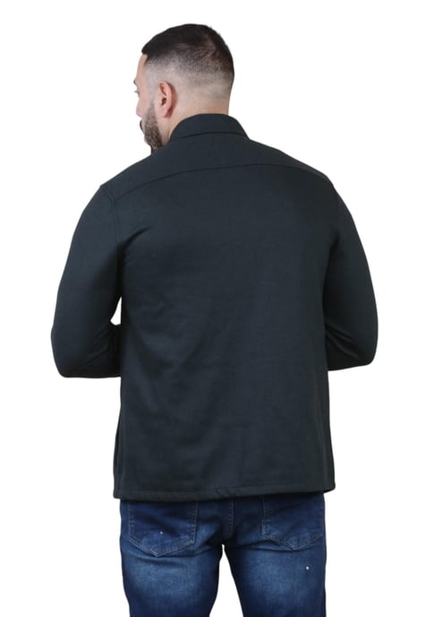 Autograph Heren Wollen Blend Overshirt in Zwart - Image 2