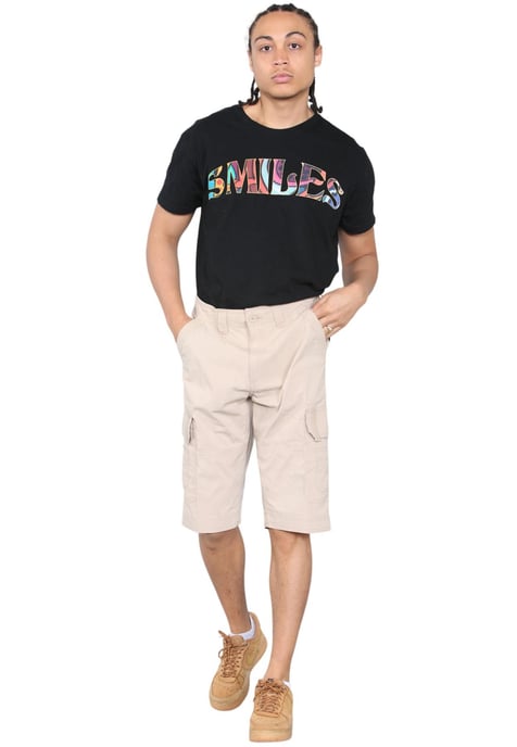 Heren cargo multi-pocket sneldrogende shorts in zand - Image 6