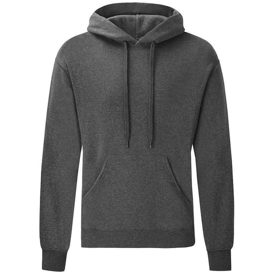 Fruit of the Loom Adults Unisex Classic Hooded Sweatshirt (Dark Grey)