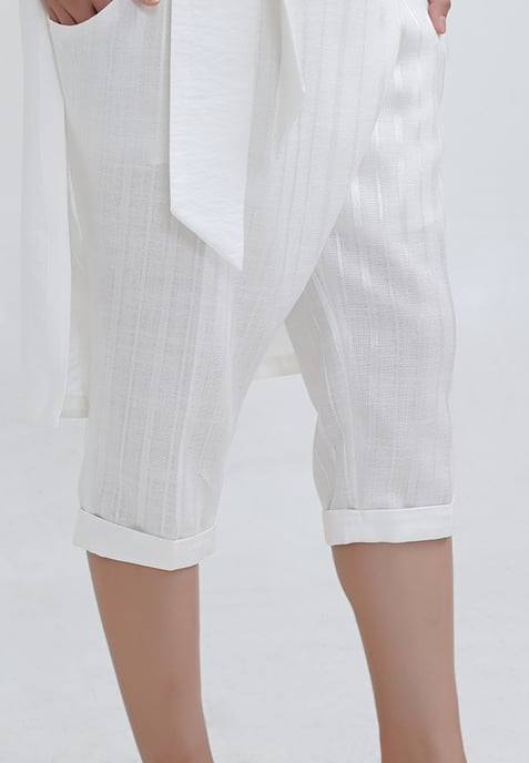 Satijnen trim Capri op maat gemaakte broek - Image 6