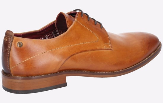 Base London Script Washed Leren Heren Tan Oxford Schoenen - Image 3