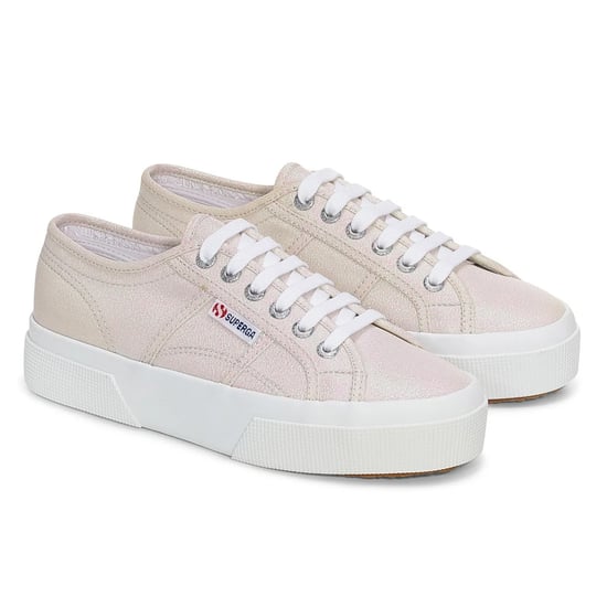 Superga Dames/Dames 2740 Lame Platform Trainers (Beige/glans) - Image 3