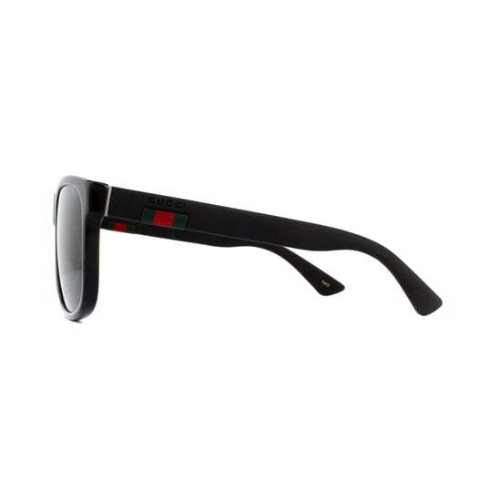 Gucci Sunglasses GG0010S 001 Black Rubber Grey