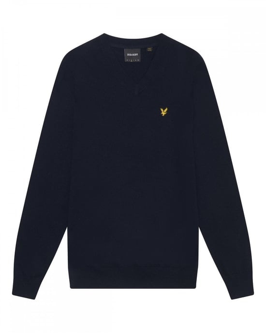 Lyle & Scott Cotton Merino Mens V-Neck Jumper - Image 1