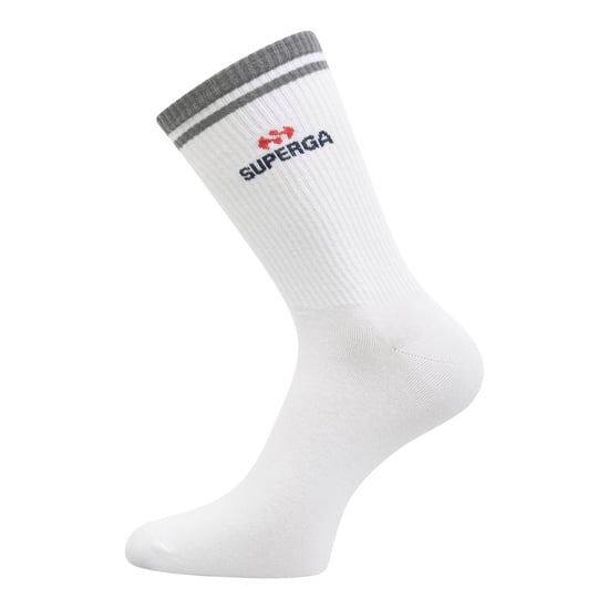 Superga Geribde gebreide sokken voor volwassenen (pak van 3) (Wit) - Image 4