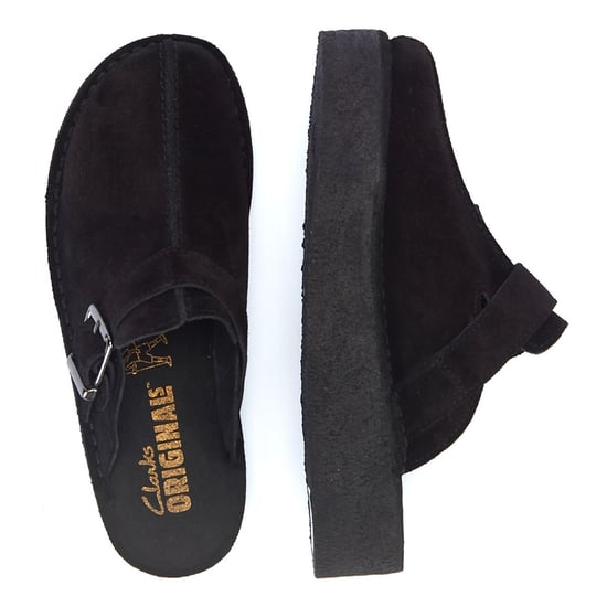Clarks Original Trek Wedge Damesschoenen Zwart Suède - Image 6