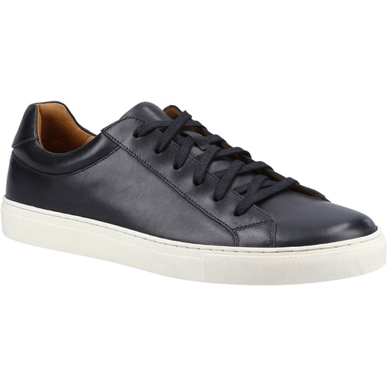 Hush Puppies Colton Leer Heren Zwart Trainers - Image 1