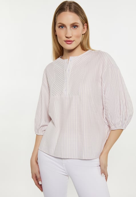 Dreimaster Blouse Dames Lichtpaars gebroken wit - Image 3