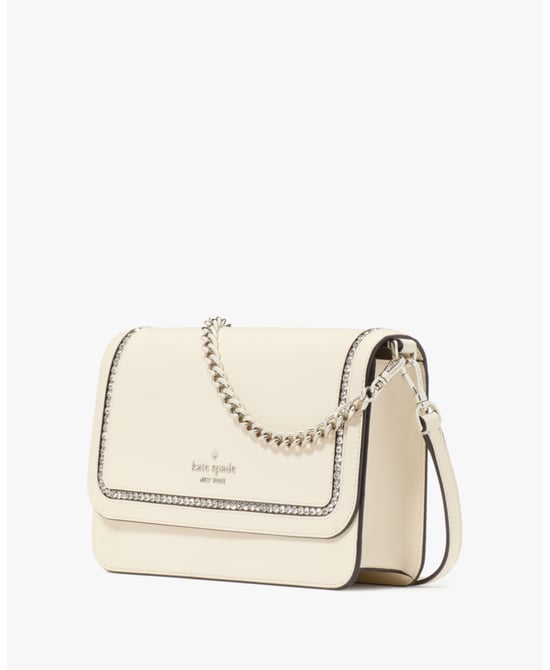 Madison Faux Crystal Inlay Willow Medium Flap Convertible Crossbody