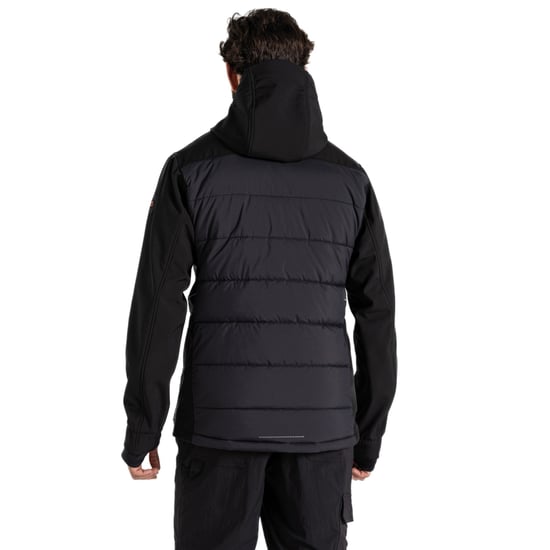 Craghoppers Mens Castleford Hybrid Jacket (Black/Carbon Grey)