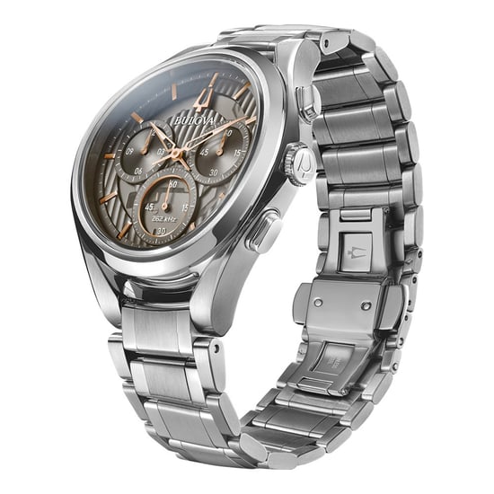 Bulova Curv Heren Zilveren Horloge 96A298 - Image 3