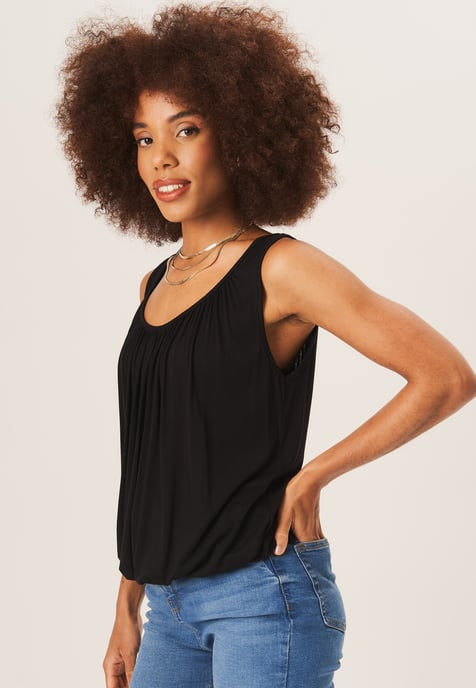 Rouse hals oversized mouwloze top - Image 2