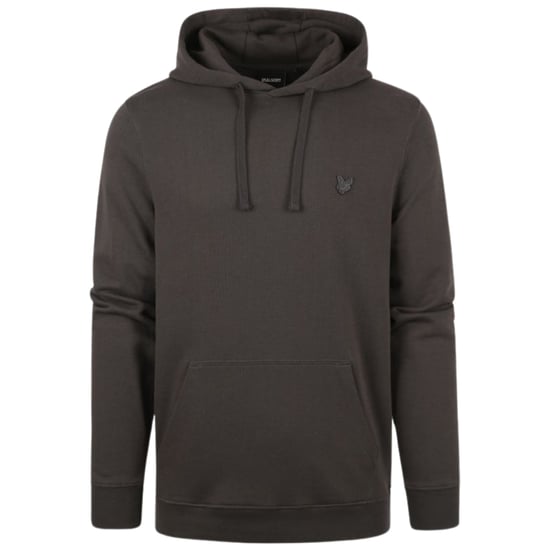 Lyle & Scott tonale Eagle-logo gunmetal grijze pull-over hoodie - Image 1