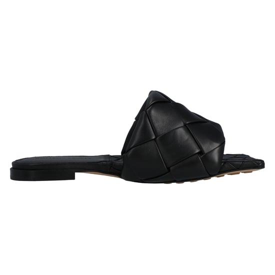 Bottega Veneta Lido Platte Sandalen zwart - Image 1