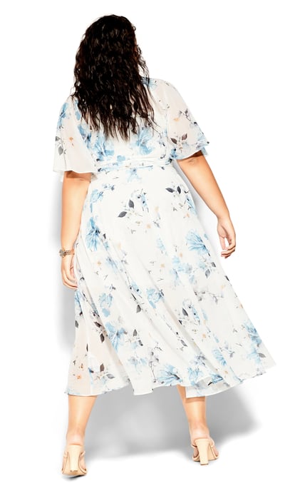 CITY CHIC Women's Shy Orchid Midi Dress - white