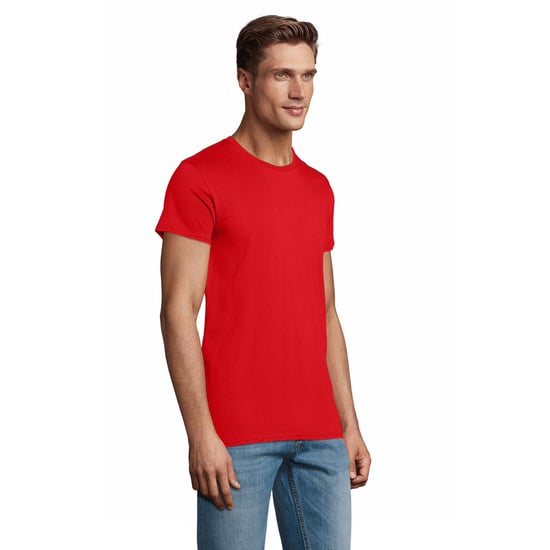 SOLS Heren Pioneer Biologisch Katoenen T-Shirt (Helder rood) - Image 3