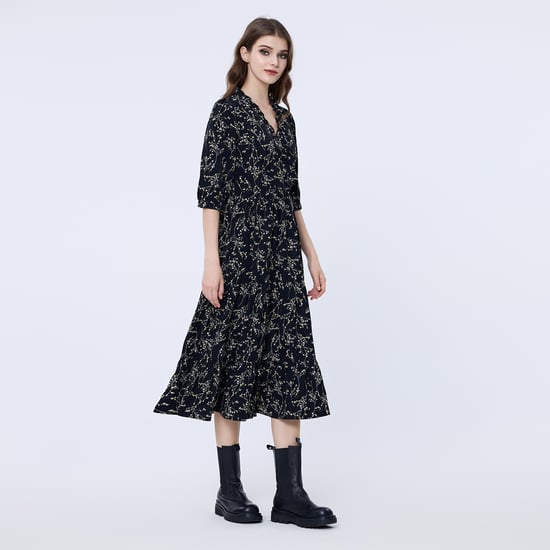 Cross-Heart Liberty Print Dress met frisse halslijn - Image 2