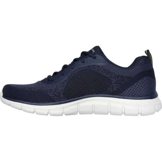 Skechers Track Glendor Polyester Heren Navy/Lime Trainers - Image 4