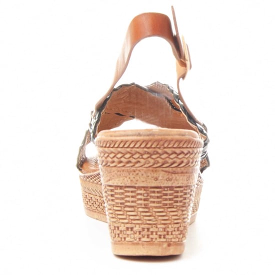 Montevita Wedge Sandalen Sandsum28 in Zwart - Image 6