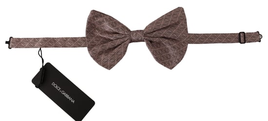 Dolce & Gabbana Grijs Fantasieprint Verstelbare Hals Papillon Strik Herenstropdas - Image 4