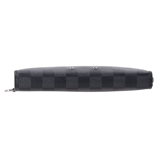 Louis Vuitton Dragonne Zippy Damier Portemonnee in Zwart Gecoat Canvas - Image 4