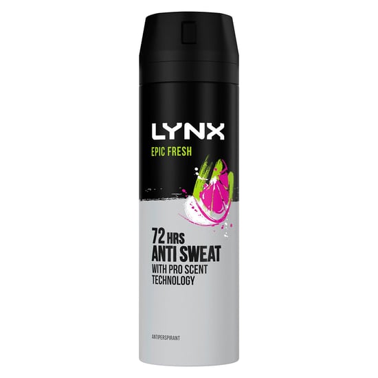 Lynx Anti-Perspirant Epic Fresh 72H Sweat & Odour Protection Deodorant, 3x200ml