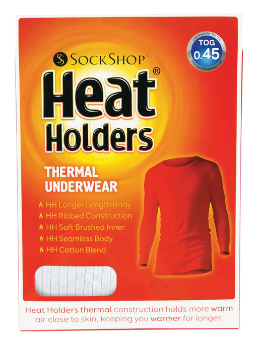 Heat Holders - Thermische bovenkant met lange mouwen voor heren - Wit - Image 2