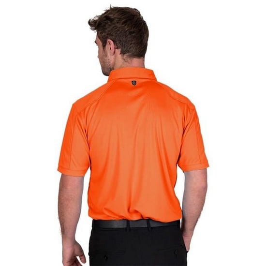 Island Green Heren Gestikt Golf Poloshirt (Gebrande sinaasappel) - Image 2