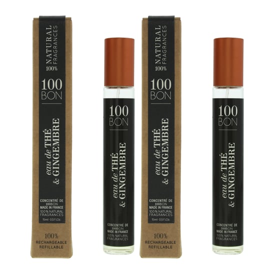 100 Bon Eau De The & Gingembre Refillable Eau De Parfum 15ml x 2
