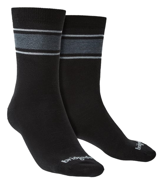 Bridgedale - Heren Liner Basislaag Merino Sokken - Zwart / Lichtgrijs - Image 1