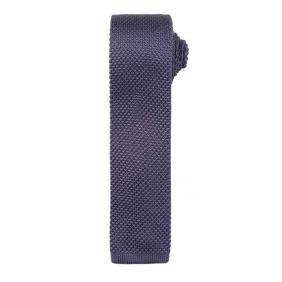 Premier Mens Slim Textured Knit Effect Tie (Pack of 2) (Steel)