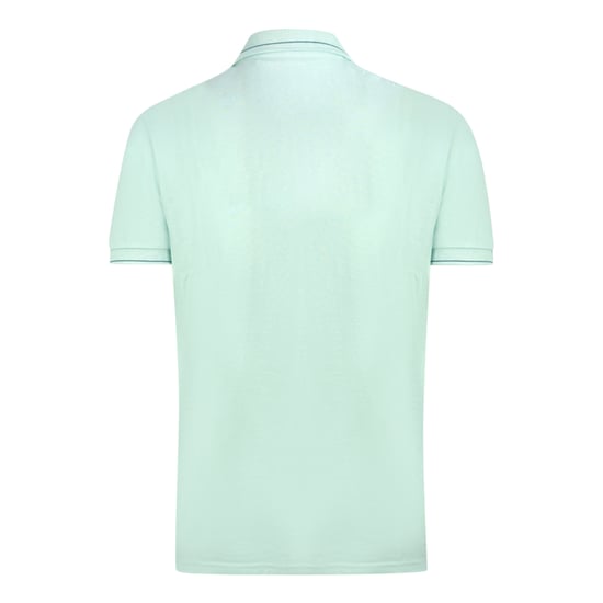 Lyle & Scott Acid Blue Branded Collar Polo Shirt - Image 2